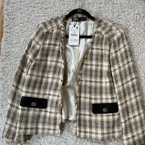 ZARA Plaid Blazer